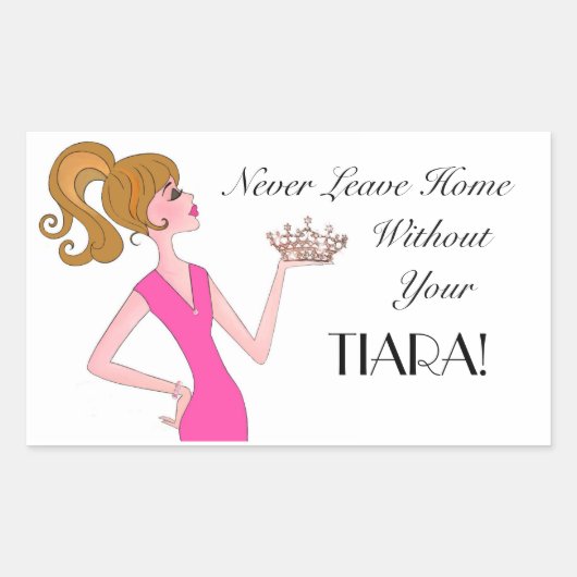 Verlass niemals Zuhause ohne Tiara! DIVA Stickers (Vorderseite)