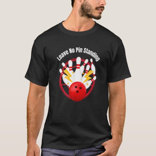 Verlass No Button Stehend Bowling Slogan Premium T-Shirt (Vorderseite)
