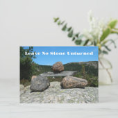 Verlass No Stone UnTurn Idiom Search Einladung (Stehend Vorderseite)