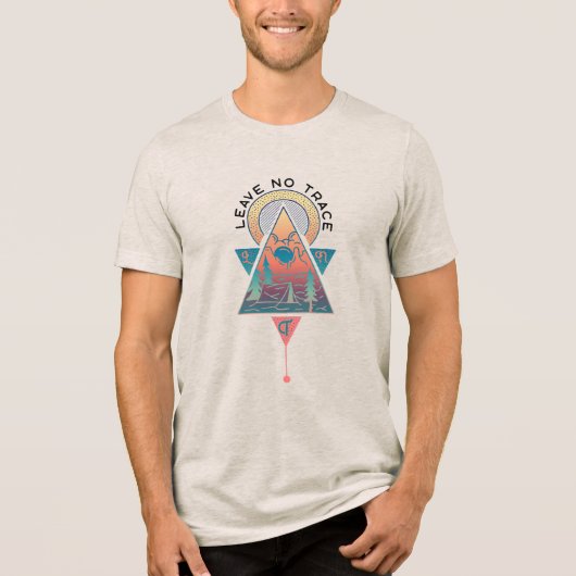 Verlass No Trace Moderner T - Shirt Wandern (Vorderseite)