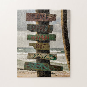 Verlass nur Fußspuren Puzzle