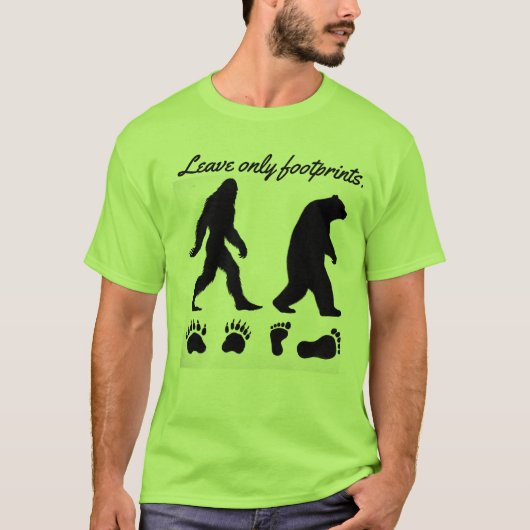 Verlass nur Fußspuren. T-Shirt (Vorderseite)