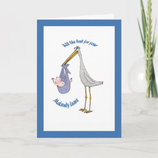 Verlass , Storch und Baby Karte