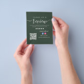 Verlass uns ein Facebook-Instagram dunkelgrün Flyer (Gruppe)