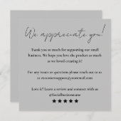 Verlass uns ein Feedback des Kunden durch Ihre Kar Einladung (Vorne/Hinten)