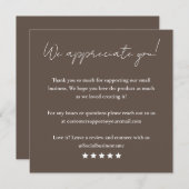 Verlass uns ein Feedback des Kunden durch Ihre Kar Einladung (Vorne/Hinten)