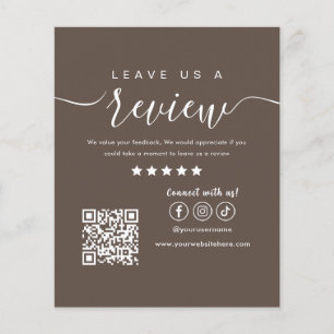 Verlass uns ein Review Social Media Logo Trendy Br Flyer