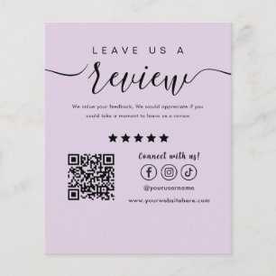 Verlass uns ein Review Social Media Logo Trendy Li Flyer