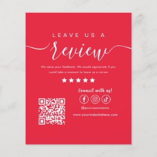 Verlass uns ein Review Social Media Logo Trendy Re Flyer