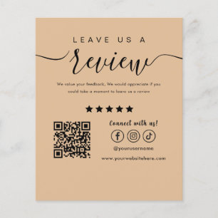 Verlass uns ein Review Social Media Logo Trendy Ru Flyer