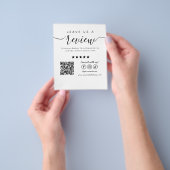 Verlass uns ein Review Social Media Logo Trendy Wh Flyer (Gruppe)