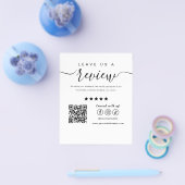 Verlass uns ein Review Social Media Logo Trendy Wh Flyer (Einzeln)