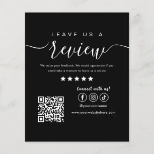 Verlass uns ein Social-Media-Logo zu sehen Trendy  Flyer