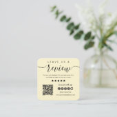 Verlass uns eine QR Code Social Media Logo Groovy Quadratische Visitenkarte (Stehend Vorderseite)