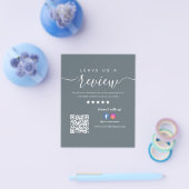 Verlass uns eine Überprüfung Facebook Instagram QR Flyer (Einzeln)