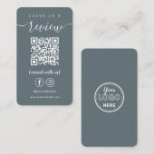 Verlass uns eine Überprüfung Facebook Instagram Qr Visitenkarte (Vorne/Hinten)