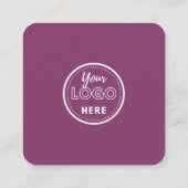 Verlass uns eine Überprüfung | Feedback des Kunden Quadratische Visitenkarte (Rückseite)