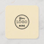 Verlass uns eine Überprüfung | Feedback des Kunden Quadratische Visitenkarte (Rückseite)