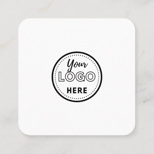 Verlass uns eine Überprüfung | Feedback des Kunden Quadratische Visitenkarte (Rückseite)