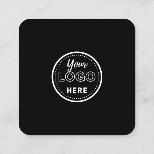 Verlass uns eine Überprüfung | Feedback des Kunden Quadratische Visitenkarte (Rückseite)