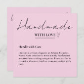 Verlass uns eine Überprüfung mit Liebe Pink Card Einladung (Vorne/Hinten)