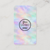 Verlass uns eine Überprüfung QR Code Iridescent Op Visitenkarte (Rückseite)