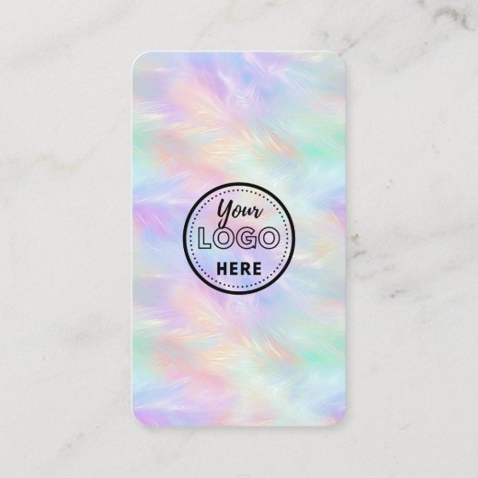 Verlass uns eine Überprüfung QR Code Iridescent Op Visitenkarte (Rückseite)