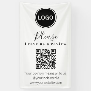 Verlass uns eine Überprüfung QR-Code Modern Busi Banner