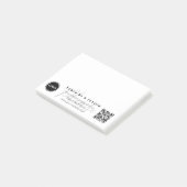 Verlass uns eine Überprüfung | QR-Code Modern Busi Post-it Klebezettel (angewinkelt)