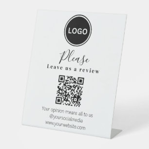 Verlass uns eine Überprüfung QR-Code Modern Busi Sockelschild