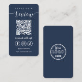 Verlass uns eine Überprüfung QR Code Social Media Visitenkarte (Vorne/Hinten)