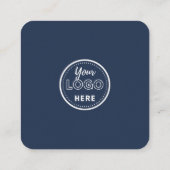 Verlass uns eine Überprüfung Social Media Qr Code Quadratische Visitenkarte (Rückseite)