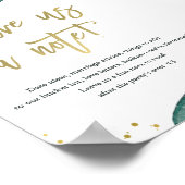 Verlass uns einen Hinweis | Aquamarines Geode- und Poster (Ecke)