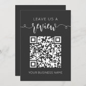 Verlass uns einen QR Code Gray Chic Modern Minimal (Vorne/Hinten)