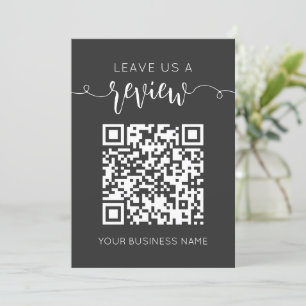 Verlass uns einen QR Code Gray Chic Modern Minimal