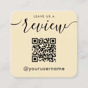 Verlass uns einen QR Code Groovy Instagram Hashtag Quadratische Visitenkarte