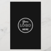 Verlass uns einen QR-Code Social Media Logo Black Flyer (Hinten)