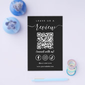 Verlass uns einen QR-Code Social Media Logo Black Flyer (Einzeln)