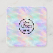 Verlass uns einen QR-Code überprüfen Iridescent St Begleitkarte (Rückseite)