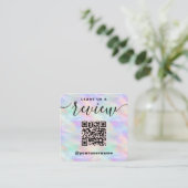Verlass uns einen QR-Code überprüfen Iridescent St Begleitkarte (Stehend Vorderseite)