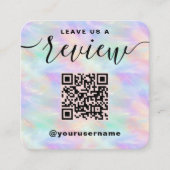 Verlass uns einen QR-Code überprüfen Iridescent St Begleitkarte (Vorderseite)