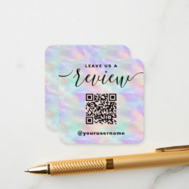 Verlass uns einen QR-Code überprüfen Iridescent St Begleitkarte