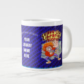 Verlass unsere Bibliotheken allein! Jumbo-Tasse (Vorderseite Rechts)