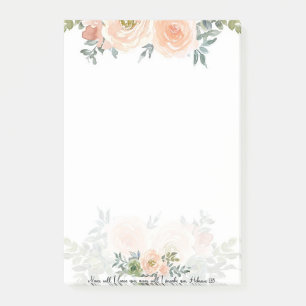 Verlasse dich nie Wasserfarbe floral Post-it Klebezettel