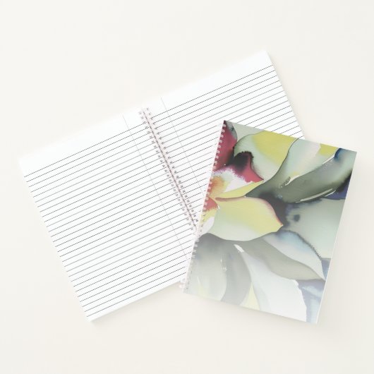 Verlassen Abstrakte botanische Blätter-Notebook Notizblock (Innenseite)