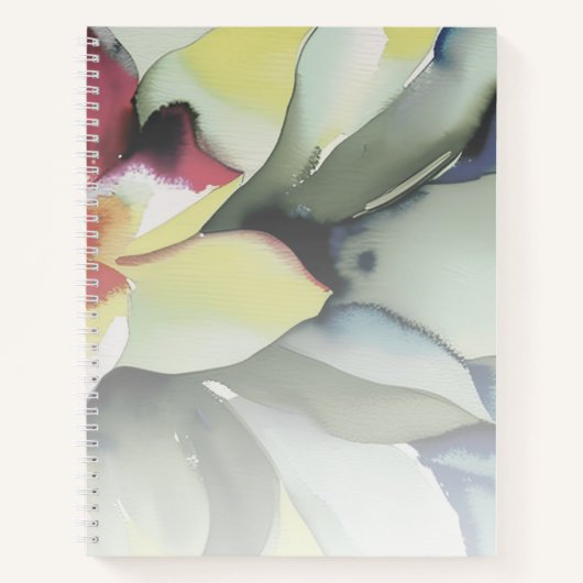 Verlassen Abstrakte botanische Blätter-Notebook Notizblock (Vorderseite)