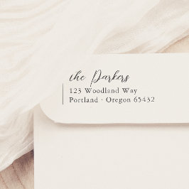 Verlassen Alignierter Skriptname und Rücksendeadre Gummistempel