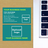 Verlassen Alignment-Texte Aquamarine Grüne Visiten Visitenkarte