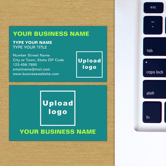 Verlassen Alignment-Texte Aquamarine Grüne Visiten Visitenkarte