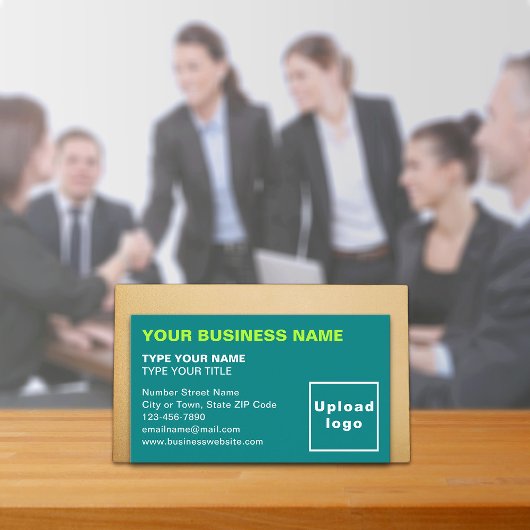 Verlassen Alignment-Texte Aquamarine Grüne Visiten Visitenkarte